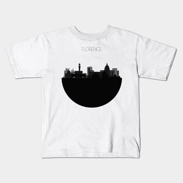 Florence Skyline Kids T-Shirt by inspirowl